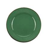 Prato Sobremesa Porcelana Drops Verde 20cm - Ela Decora