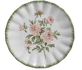 Prato Sobremesa Rosier Branco e Verde 20cm - Ela Decora