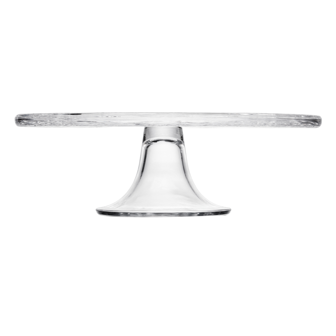 Prato para Bolo com Pé em Cristal Ecológico New Buterfly 30cm