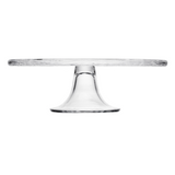 Prato para Bolo com Pé em Cristal Ecológico New Buterfly 30cm