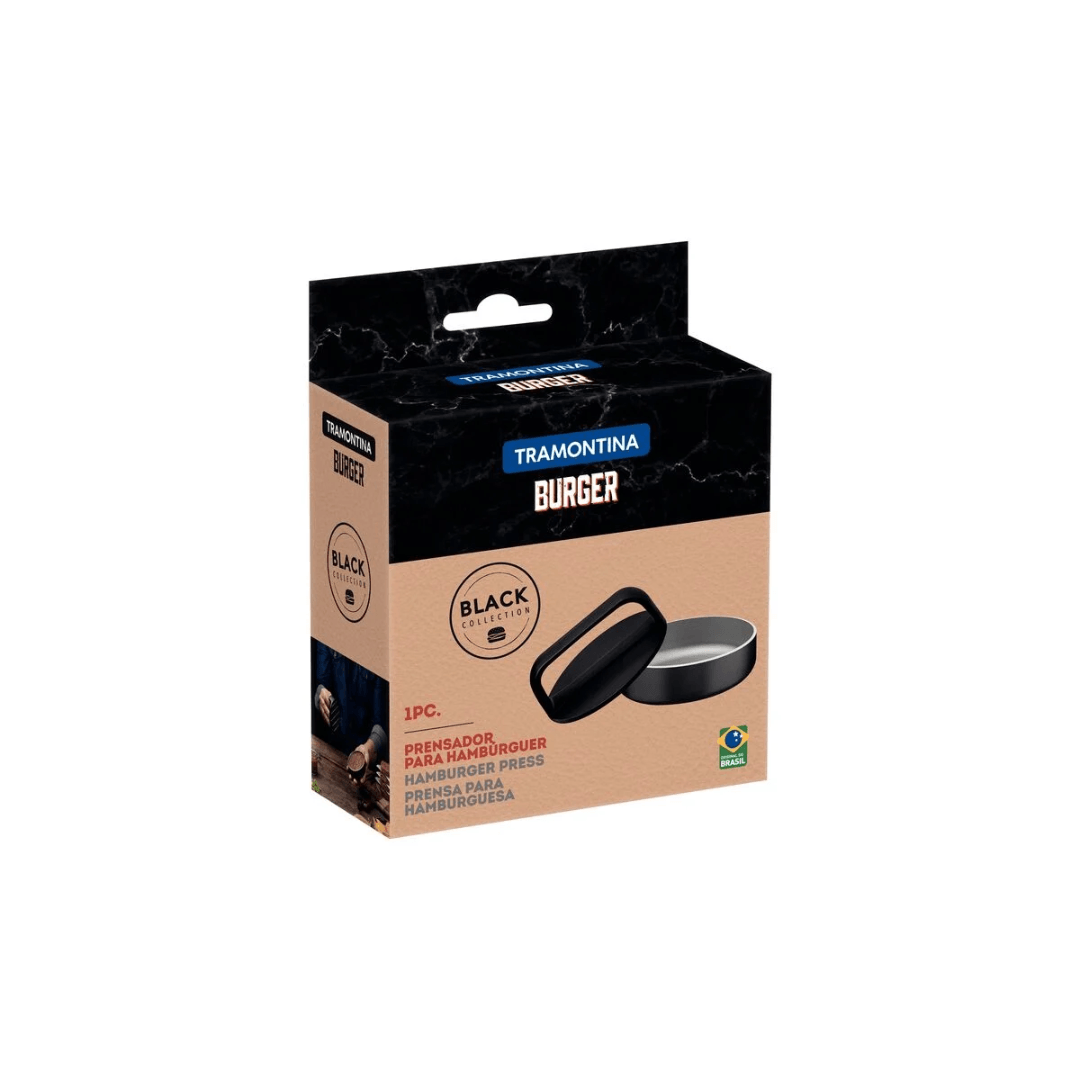 Prensador de Hamburguer Black Burger Preto Tramontina - Ela Decora