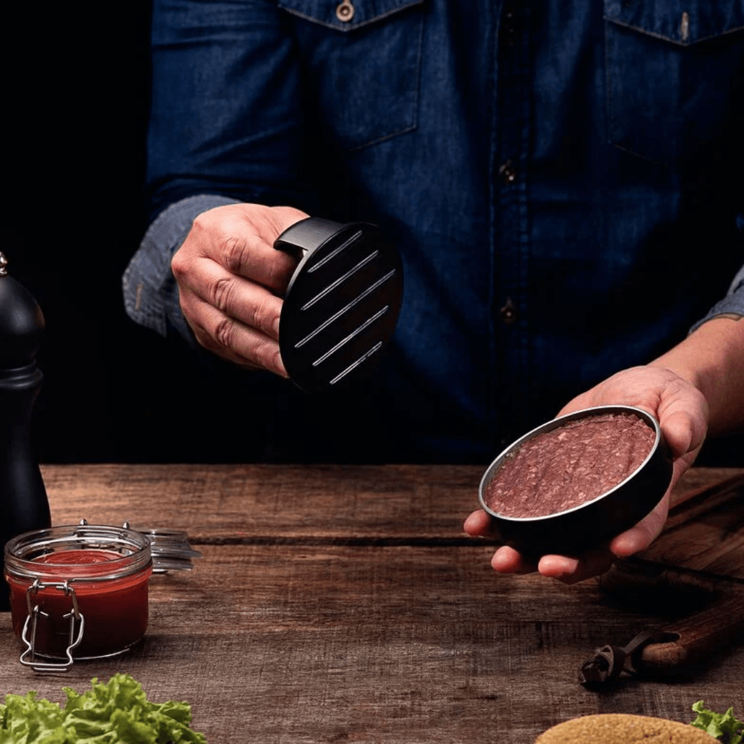 Prensador de Hamburguer Black Burger Preto Tramontina - Ela Decora
