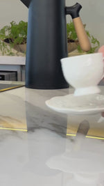 Stories de Xícara para Café com Pires de Porcelana New Bone Butterfly Flower