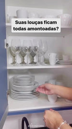 Stories de Organizador Retangular Componível Cromado - 32 cm