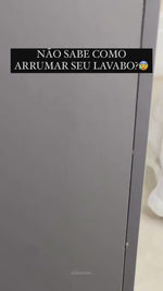 Stories de Bandeja Retangular em Poliresina Bege 26cm