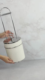 Stories de Suporte Papel Higiênico de Chão com Lixeira Branca