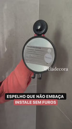 Stories de Espelho Antiembaçante com Ventosa Preto