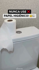 Stories de Suporte Papel Higiênico de Chão com Lixeira Branca