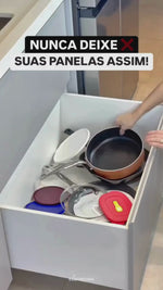 Stories de Organizador Para Formas, Tampas e Travessas Branco