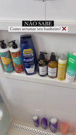 Stories de Prateleira Porta Shampoo Cubiko Branca 2 Peças