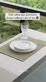 Stories de Faqueiro de Aço Inox com Cabo Plástico Bambu Dourado 24 Peças