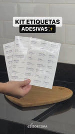 Stories de Conjunto de Etiquetas Adesivas para Temperos, Mantimentos e Despensa 3 Peças