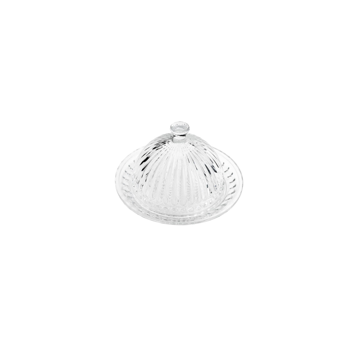 Queijeira De Cristal De Chumbo Com Tampa Impire - 20 cm - Ela Decora