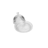 Queijeira De Cristal De Chumbo Com Tampa Impire - 20 cm - Ela Decora