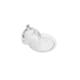 Queijeira De Cristal De Chumbo Com Tampa Impire - 20 cm - Ela Decora