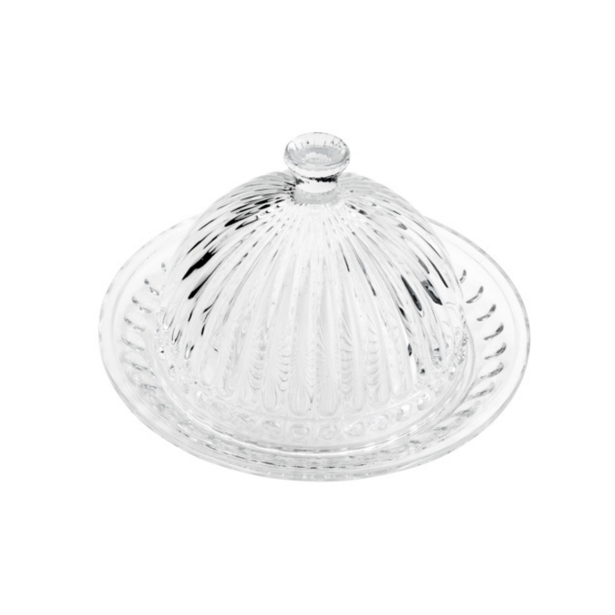 Queijeira De Cristal De Chumbo Com Tampa Impire - 20 cm - Ela Decora