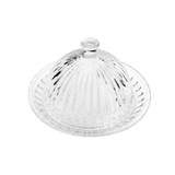 Queijeira De Cristal De Chumbo Com Tampa Impire - 20 cm - Ela Decora