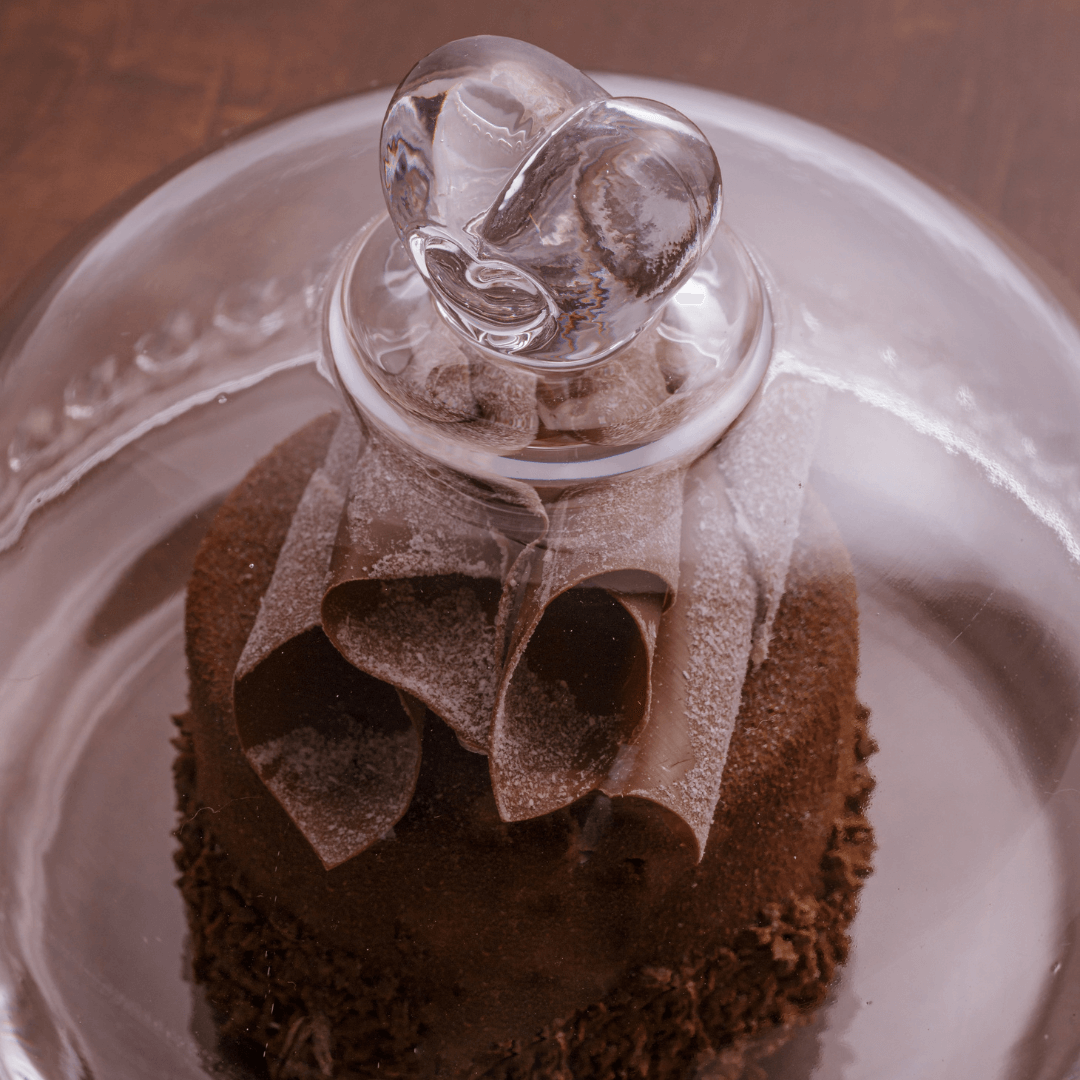 Queijeira de Cristal de Chumbo Tampa Coração 19,5 cm - Ela Decora