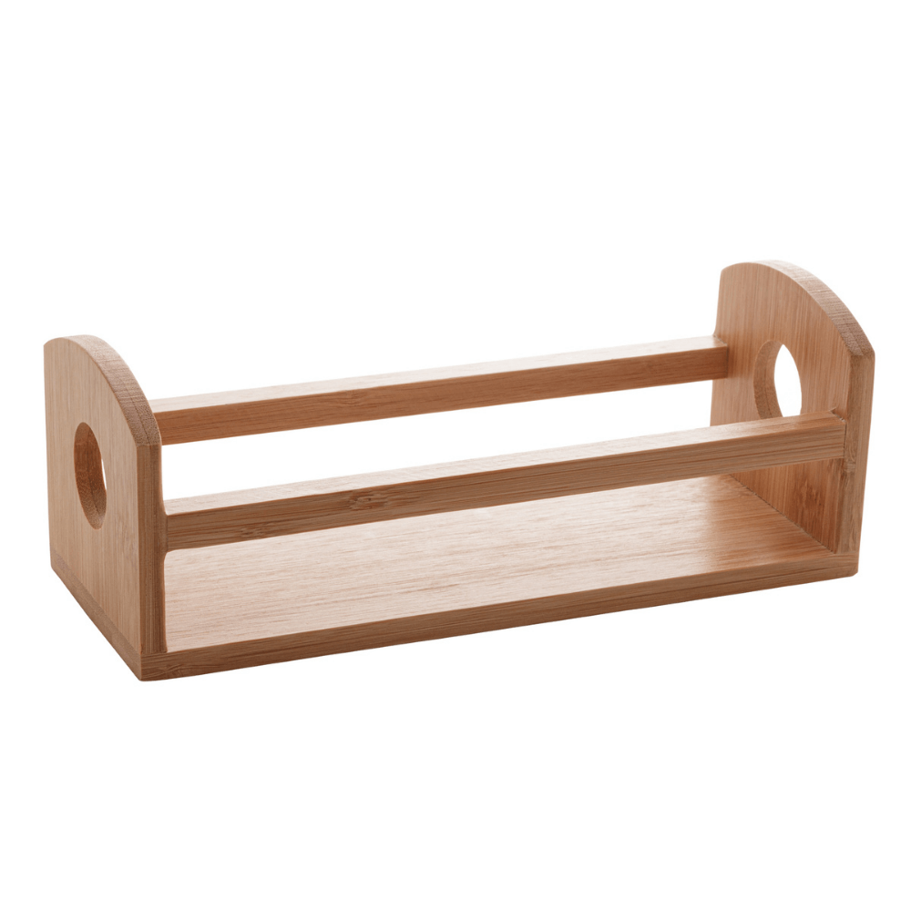 Rack de Bambu Porta Temperos e Condimentos 22cm x 8,5cm - Ela Decora
