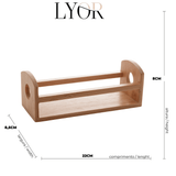Rack de Bambu Porta Temperos e Condimentos 22cm x 8,5cm - Ela Decora