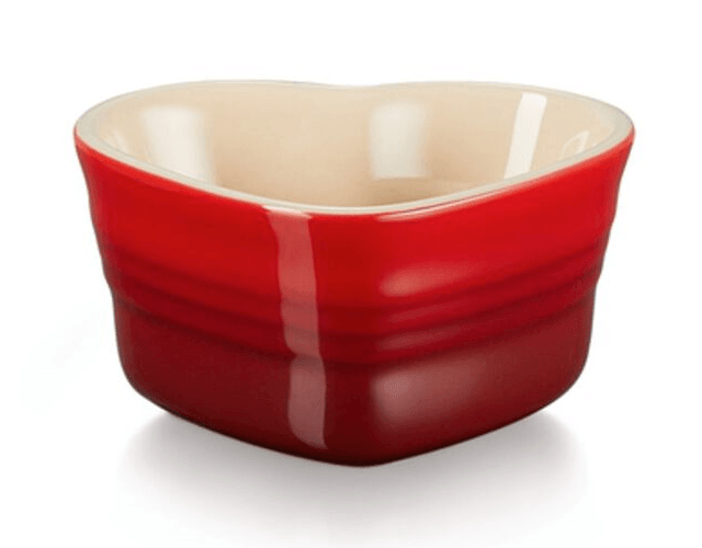 Ramekin Bowl em Formato de Coração Vermelho Le Creuset - Ela Decora