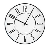 Relógio de Parede Branco e Preto - 35cm - Ela Decora