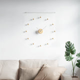 Relógio de Parede Hangtime Madeira Branco 64 cm - Ela Decora