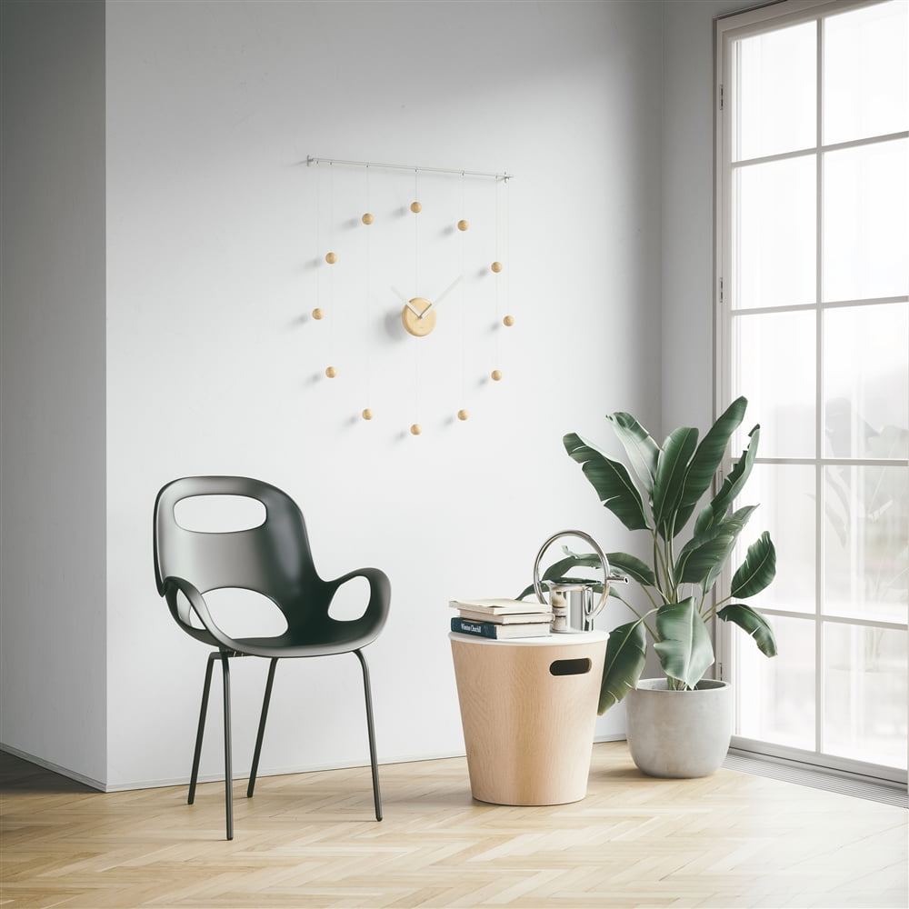 Relógio de Parede Hangtime Madeira Branco 64 cm - Ela Decora