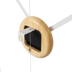 Relógio de Parede Hangtime Madeira Branco 64 cm - Ela Decora