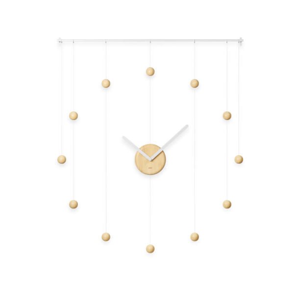 Relógio de Parede Hangtime Madeira Branco 64 cm - Ela Decora