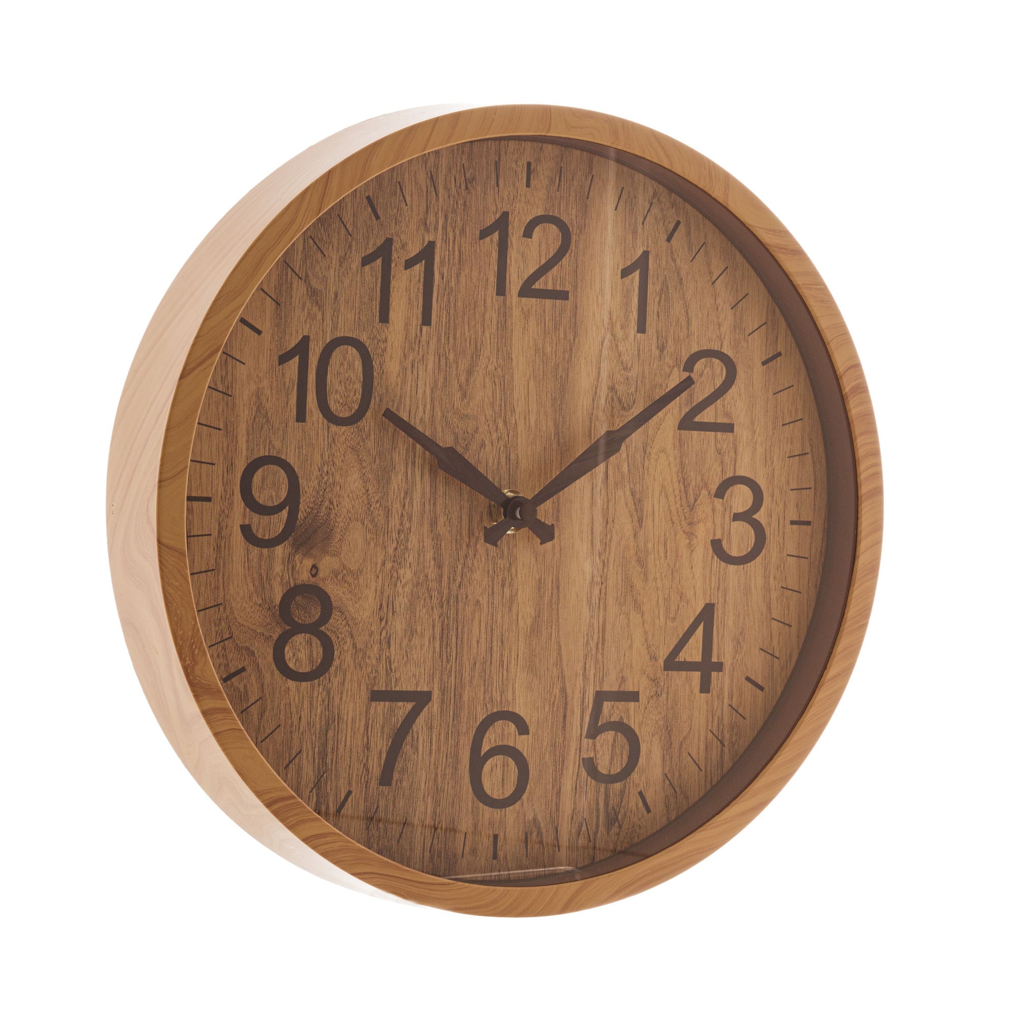 Relógio de Parede Wood Estilo Madeira Bambu 30cm - Ela Decora