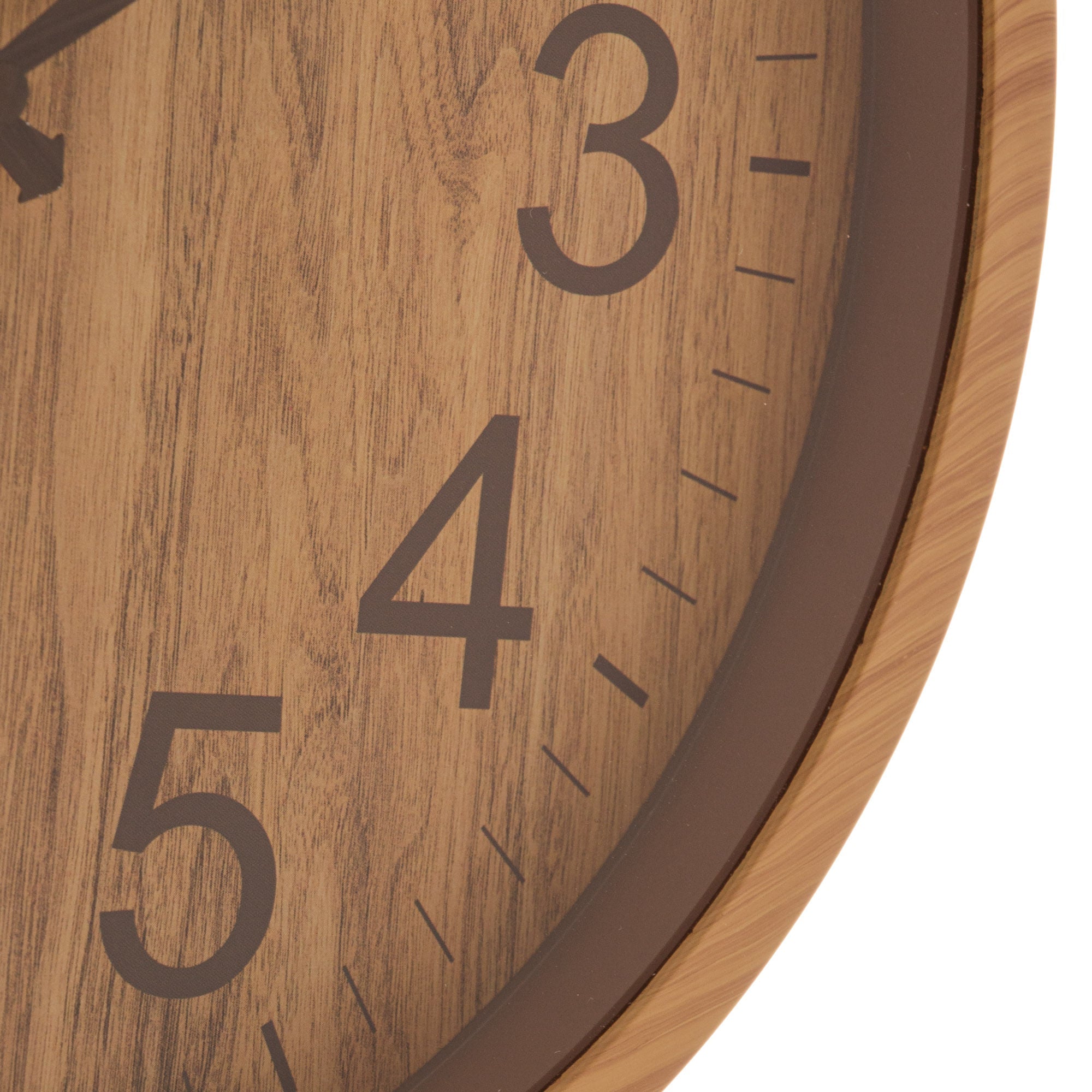 Relógio de Parede Wood Estilo Madeira Bambu 30cm - Ela Decora