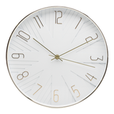 Relógio de Parede Plástico Modern Branco 30,5cm