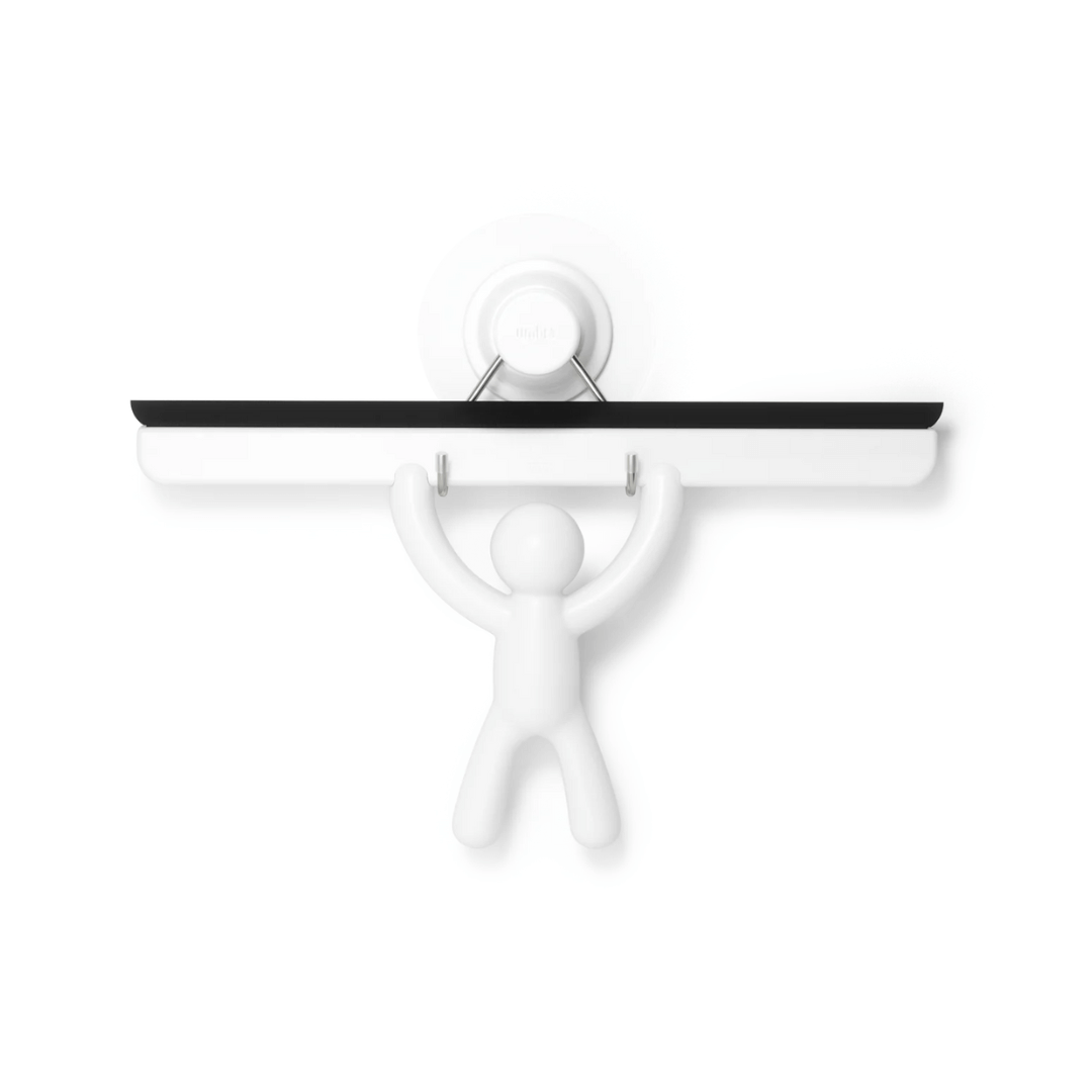 Rodo de Pia com Suporte Buddy Fixação Adesivo Branco 26,7cm - Ela Decora