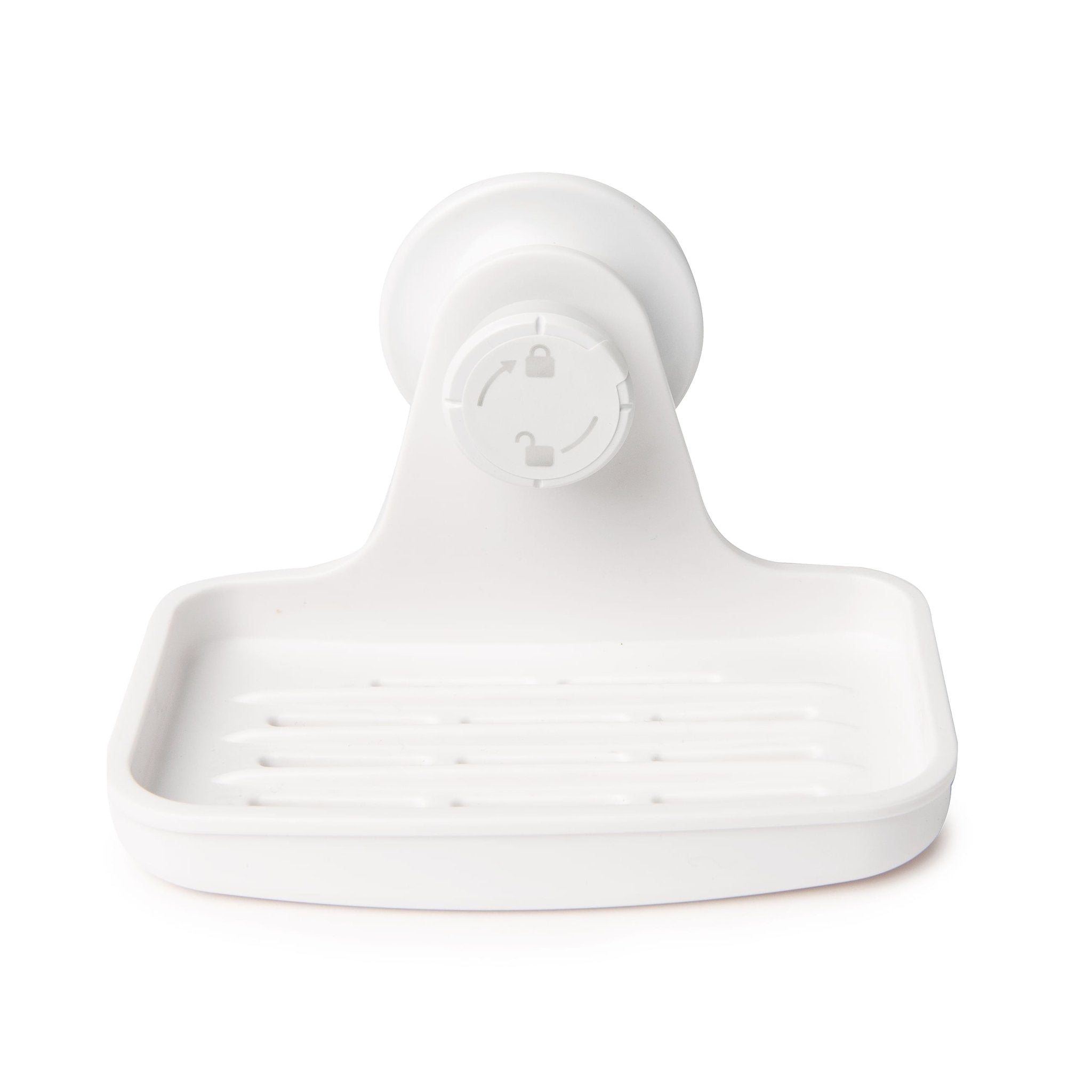 Saboneteira com Ventosa Branco - Ela Decora