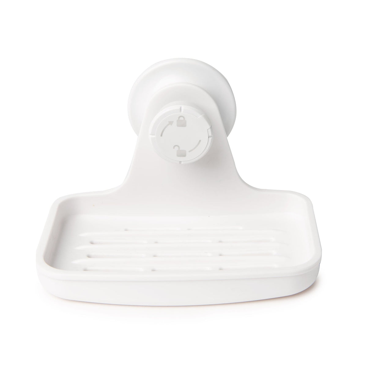 Saboneteira com Ventosa Branco - Ela Decora