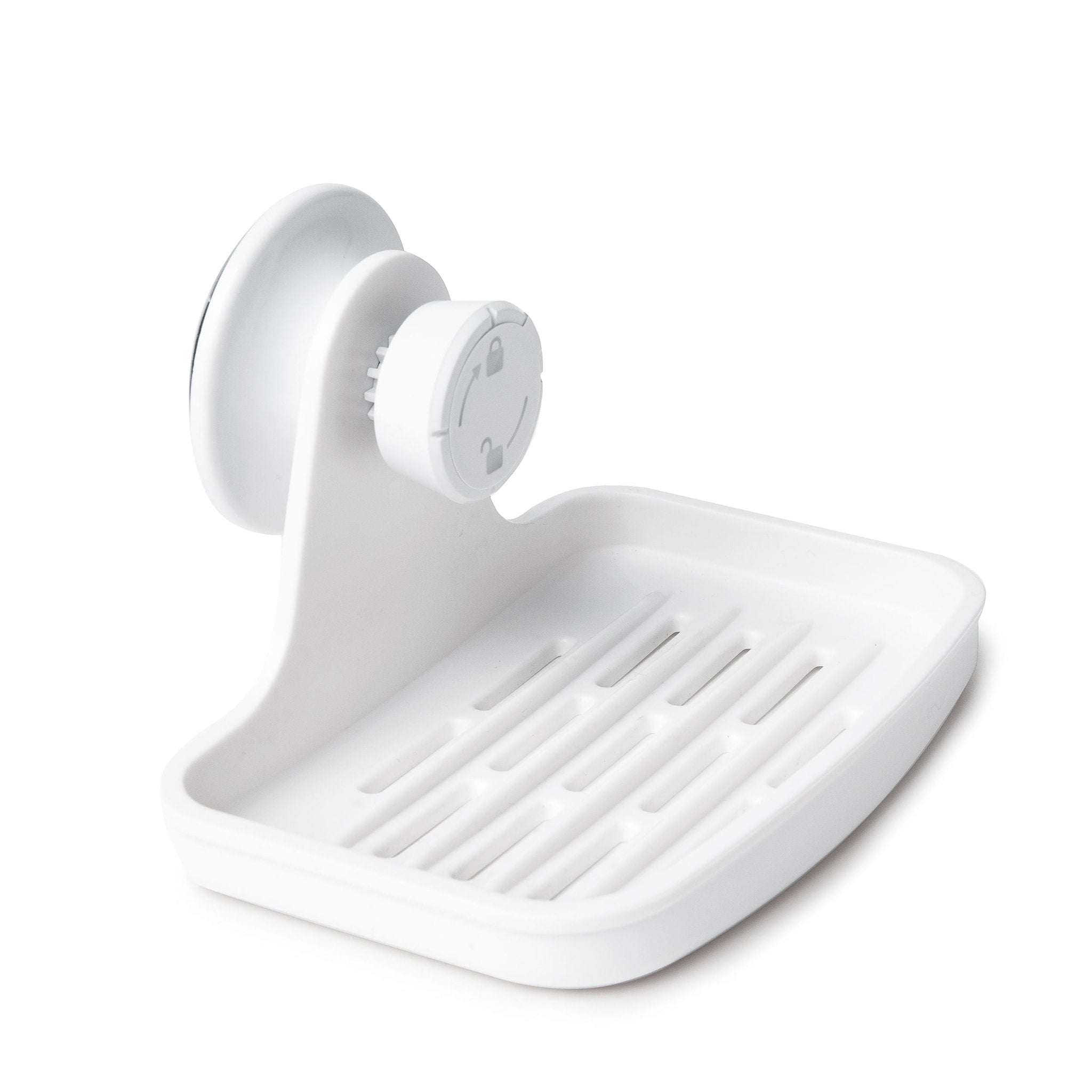 Saboneteira com Ventosa Branco - Ela Decora