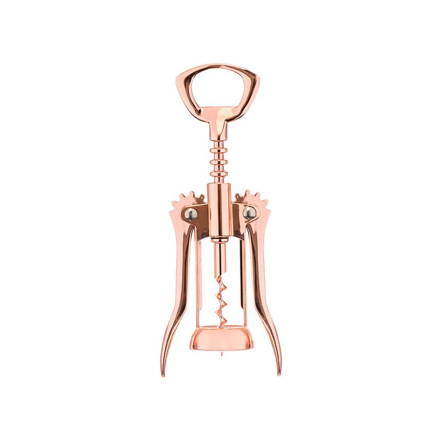 Saca Rolha e Abridor de Garrafas Inox Rose Gold - Ela Decora
