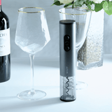 Saca Rolhas Elétrico Aço Inox com Entrada USB - Ela Decora