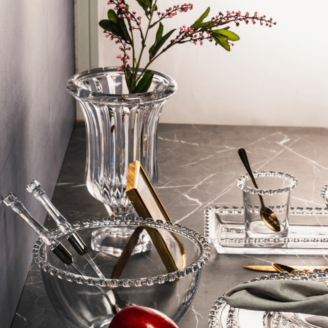 Saladeira Cristal de Chumbo Coração 21cm - Ela Decora