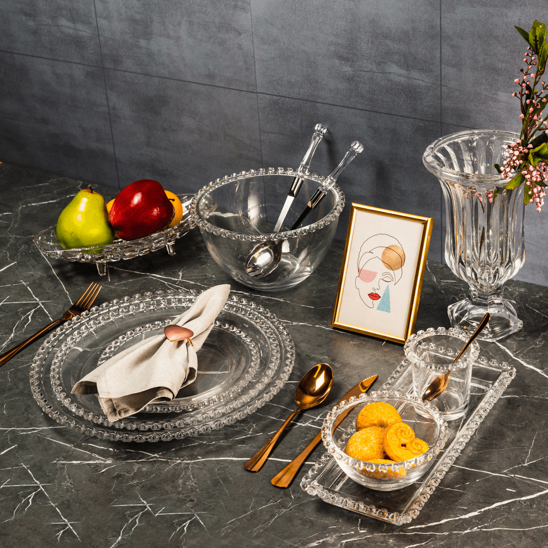 Saladeira Cristal de Chumbo Coração 21cm - Ela Decora