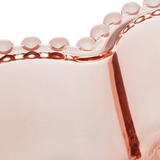 Saladeira de Cristal Coração Pearl Bolinha Rosa - 21 cm - Ela Decora