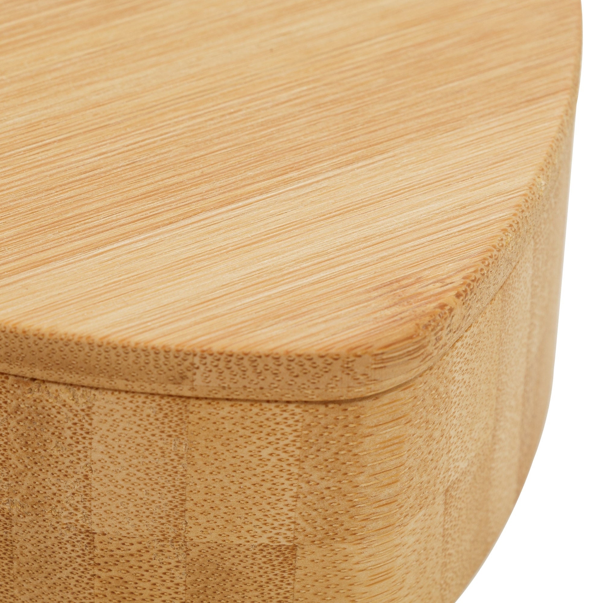 Saleiro Coração com Tampa em Bambu 12cm - Ela Decora