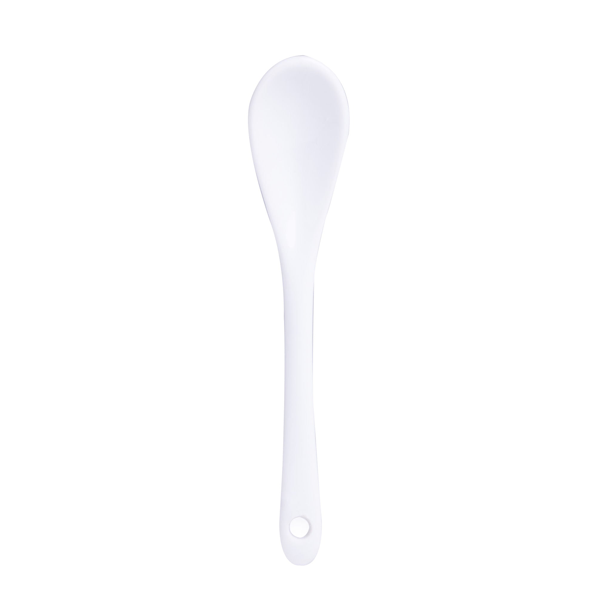 Saleiro de Mesa em Cerâmica com Tampa de Bambu e Colher Branco 10cm - Ela Decora