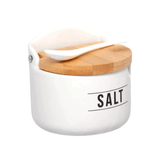 Saleiro de Porcelana Manhattan Branco 290ml - Ela Decora