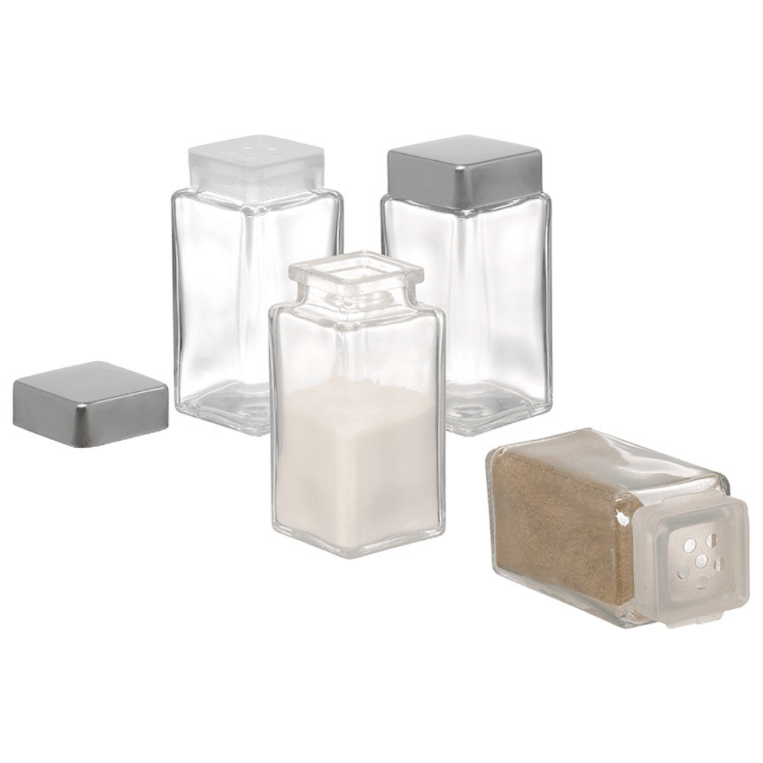 Saleiro e Pimenteiro de Vidro Mezza 130ml - Ela Decora