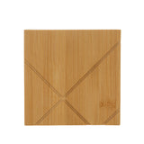 Saleiro Quadrado com Tampa em Bambu 13cm - Ela Decora