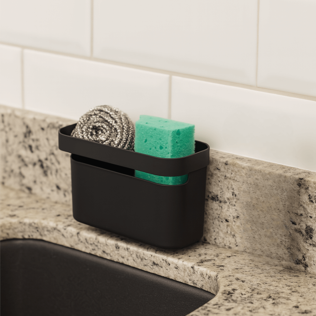 Organizador de Pia Porta Detergente Trium Max Preto Fechado