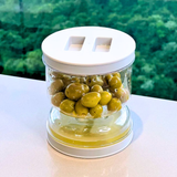 Pote de Armazenamento com Separador de Liquido Cinza 800ML