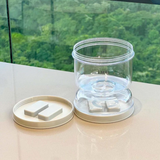 Pote de Armazenamento com Separador de Liquido Cinza 800ML